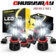Fit 2008-2014 Cadillac CTS Sedan 6x 6000K LED Headlight Bulbs Hi/Low & Fog Light