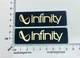 Infinity Kappa 7 Speaker Badge Logo Custom Made 3D Incised Acrylic Pair Infinity Kappa 7 Speaker Badge Logo Custom Made 3D Incised Acrylic Pair