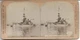 Vintage Stereoview Card - USS Columbia Protected Cruiser (1898)