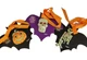 Lot of 3 Ganz Halloween Glow In The Dark Pins Jack-O-Lantern Skull Skelton New