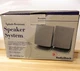 RADIOSHACK Splash Resistant Speaker System 40-1442 Removable Stands, NIB