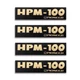 Pioneer HPM-100 Speaker Logo Badge Pair - Aluminum 67mm(2.63")X15.8mm(0.62")