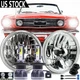 Pair For 1965 -1973 Ford Mustang 7 Inch Round Led Headlights Hi/Lo Beam H4 Bulbs Pair For 1965 -1973 Ford Mustang 7 Inch Round Led Headlights Hi/Lo Beam H4 Bulbs