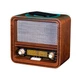 Fuse RAD Vintage Wood Retro Radio | AM/FM Radio with Bluetooth, Wireless Char...