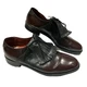 Sz 10 1960s B.F Goodrich Aztran Shoe Leather Oxford Kelties Saddle Cardovan Blac Sz 10 1960s B.F Goodrich Aztran Shoe Leather Oxford Kelties Saddle Cardovan Blac