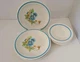 1960s Flower Power Blue Floral 4 Dessert Plates 4 Berry Bowls Oxford Dishware 1960s Flower Power Blue Floral 4 Dessert Plates 4 Berry Bowls Oxford Dishware