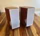Wooden Bookshelf Speakers MCM style CD setup Panasonic SB-DP1 Wooden Bookshelf Speakers MCM style CD setup Panasonic SB-DP1