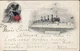 1898 Spanish American War - US Navy Cruiser Columbia Postcard (Code 563)