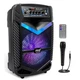 Pyle Portable Bluetooth PA Speaker System - 600W Rechargeable 10 in, Black 