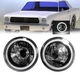Pair 7" Inch Round White LED Halo Headlight Headlamps Fit Ford Mustang 1965-1973 Pair 7" Inch Round White LED Halo Headlight Headlamps Fit Ford Mustang 1965-1973