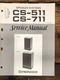 Pioneer CS-511 CS-711 Speaker Service Manual *Original*