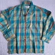 Vintage 1960s 1970s Boy's Bob West Aqua Plaid Long Sleeve Oxford Shirt Size 5 Vintage 1960s 1970s Boy's Bob West Aqua Plaid Long Sleeve Oxford Shirt Size 5