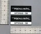 Realistic Optimus 5B Speaker Badge Logo Premium Silver Pair With Adhesive Realistic Optimus 5B Speaker Badge Logo Premium Silver Pair With Adhesive