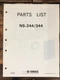 Yamaha NS-244 NS-344 Speaker Parts List Manual *Original* *Original* Yamaha NS-244 NS-344 Speaker Parts List Manual *Original* *Original*