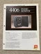 Vintage Original JBL 4406 Studio Monitor Speaker Brochure manual hifi - RARE!! Vintage Original JBL 4406 Studio Monitor Speaker Brochure manual hifi - RARE!!