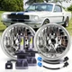 Pair Fit For 1965 -1973 Ford Mustang 7 Inch Round Led Headlights Hi/Lo Beam Pair Fit For 1965 -1973 Ford Mustang 7 Inch Round Led Headlights Hi/Lo Beam