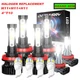 For 2014-2008 Cadillac CTS Sedan 6X 6000K LED Headlight Bulbs Hi/Lo + Fog Lights