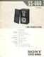 Sony Model SS-U60 3 Way Speaker System Service Manual Sony Model SS-U60 3 Way Speaker System Service Manual