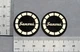 Sansui SP200 Speaker Badge Logo Emblem Gold 1 Inch Round Pair With Adhesive 