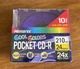 NEW SEALED Memorex Cool Colors New 10-Pack of  Pocket CD-R 24X 210 MB 24 Minute