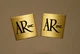 2 Acoustic Research Speaker Brass Badge - THE BEST - AR-4x Logo Tag Nameplate