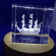 3D Cube Laser Engraved Model Miniature Tall Ship Crystal w/ LED Light Base 3D Cube Laser Engraved Model Miniature Tall Ship Crystal w/ LED Light Base