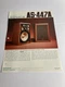 Sonics As-447A Speaker’s Brochure Vintage Original Sonics As-447A Speaker’s Brochure Vintage Original