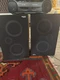 Vintage Set of (2) Panasonic Thrusters SB-250 Speakers Tested Mid Century