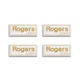 Rogers LS3/5A Speaker Grill Logo Badge 34.9mm(1.37")X14.9mm(0.58") GOLD