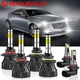 For 2008-2014 Cadillac CTS Sedan 6x 6000K LED Headlight+Fog Light Bulbs