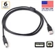 6FT USB 2.0 Cable for Pioneer DJ: DDJ-200, DDJ-FLX6, DDJ-FLX6-GT DJ Controller 6FT USB 2.0 Cable for Pioneer DJ: DDJ-200, DDJ-FLX6, DDJ-FLX6-GT DJ Controller