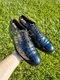 1960s Footjoy 5579X Black Alligator Exotic Saddle Shoes Dress Oxford Men's 9 D 1960s Footjoy 5579X Black Alligator Exotic Saddle Shoes Dress Oxford Men's 9 D