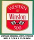 WESTERN WINSTON 500 - VINTAGE ORIGINAL VINYL DECAL STICKER - NASCAR RACING WESTERN WINSTON 500 - VINTAGE ORIGINAL VINYL DECAL STICKER - NASCAR RACING