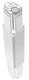 Electro-Voice EVOLVE50-PL-SW Column Speaker Pole - Short - White Electro-Voice EVOLVE50-PL-SW Column Speaker Pole - Short - White