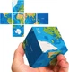 World Map 3D Cube Educational Toy, Geography Learning Puzzle, 6 Continents and O World Map 3D Cube Educational Toy, Geography Learning Puzzle, 6 Continents and O