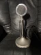 Vintage Astatic D-104 Desktop Microphone G Stand Wired Silver Ham CB Not Tested