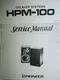 PIONEER HPM-100 Speaker Service Manual Photocopy