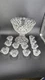 FOSTORIA 3D CUBE PUNCH BOWL WITH GLASSES AND PEDASTAL FOSTORIA 3D CUBE PUNCH BOWL WITH GLASSES AND PEDASTAL