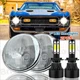 Fit Ford Mustang 1965-1973 Brightest Pair 7 INCH Round Led Headlights Hi/Lo Beam Fit Ford Mustang 1965-1973 Brightest Pair 7 INCH Round Led Headlights Hi/Lo Beam
