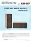 Sonics - AS-57 Speaker - Original Sales Brochure - Sonics - AS-57 Speaker - Original Sales Brochure -