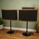 VINTAGE BOSE 901 SERIES V SPEAKERS WITH ACTIVE EQUALIZER AND TULIP BASE
