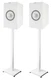 Pair 37” Steel White Stands For KEF Q350 Bookshelf Speakers Robust Metal Poles Pair 37” Steel White Stands For KEF Q350 Bookshelf Speakers Robust Metal Poles
