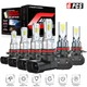 For Cadillac CTS 2003 - 2007 6000K 6X LED Headlight Hi/Lo+Fog Light Bulbs Kit