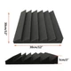 Heavyoff 12 Pack Acoustic Foam Panels Studio 12 PACK 12"x12"x2", Black
