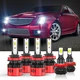 For 2008-2014 Cadillac CTS Sedan 6X 6000K LED Headlight Bulbs Hi/Lo+Fog Light