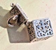 Sterling Silver 3-D Cube Box Bracelet Charm, 1/2” square Lid Opens NEW Sterling Silver 3-D Cube Box Bracelet Charm, 1/2” square Lid Opens NEW