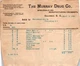 Murray Drug Co Columbia SC 1898 Billhead Manufacturing Druggists Swamp Root