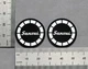 Sansui SP200 Speaker Badge Logo Emblem Silver 1 Inch Round Pair With Adhesive 