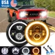 For Ford 1965-1973 Mustang / For Bronco Pair 7'' Round LED Headlights Hi/Lo Beam For Ford 1965-1973 Mustang / For Bronco Pair 7'' Round LED Headlights Hi/Lo Beam