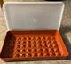 Vintage Tupperware Meat Keeper Burnt Orange #1292-8 -Lid #1293-7 (10.25x6.5x1.5)